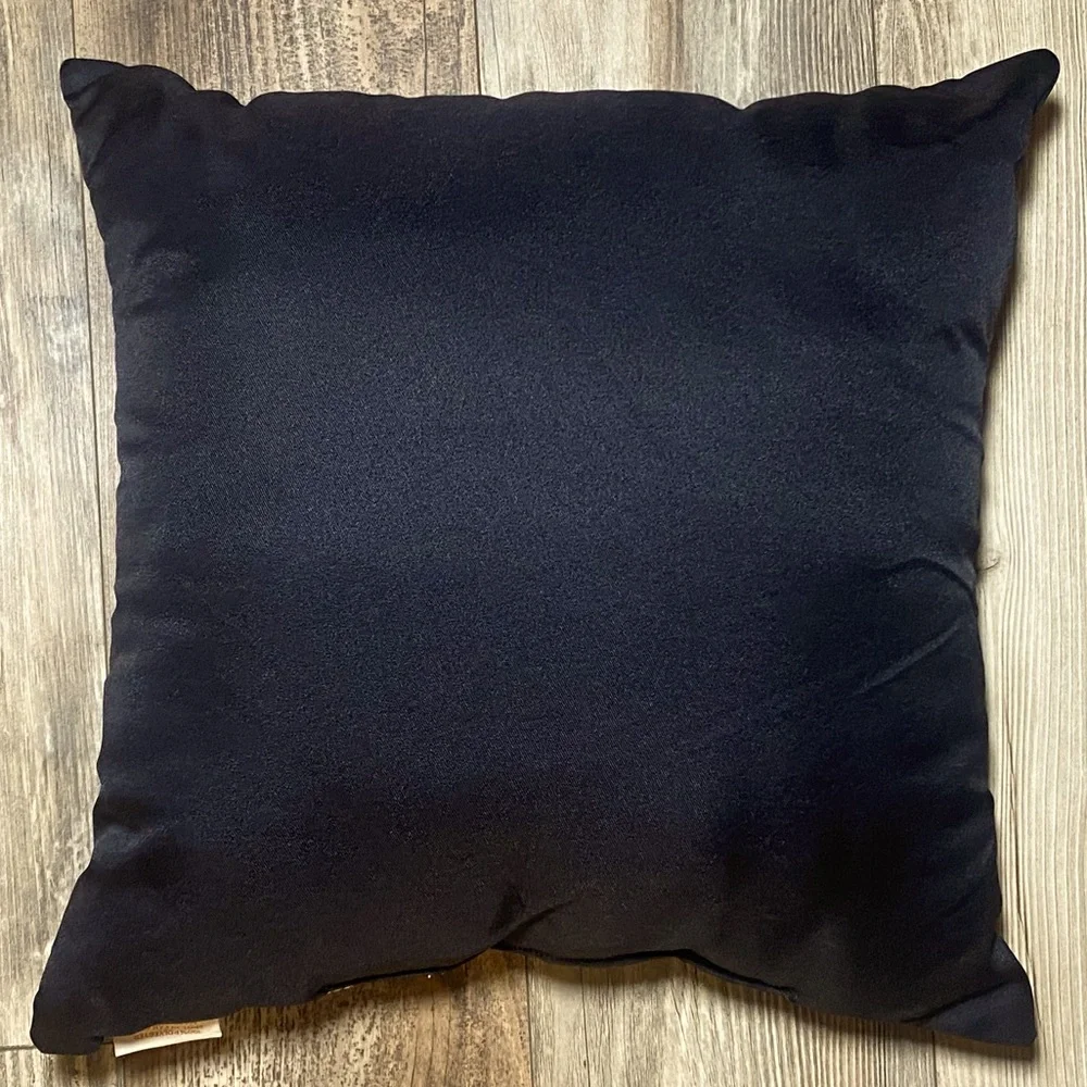 Stratford Home Black Floral Skull Decorative Throw Pillow